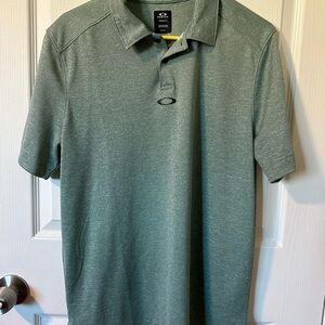 Oakley Men's Heathered Green Polo